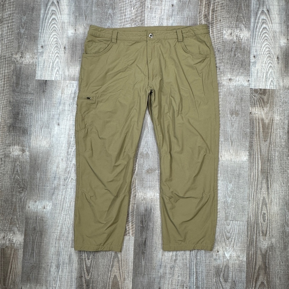 Patagonia Nylon Pants Khaki Mens Size 40x26" Zip Cargo Pocket Hiking Camping